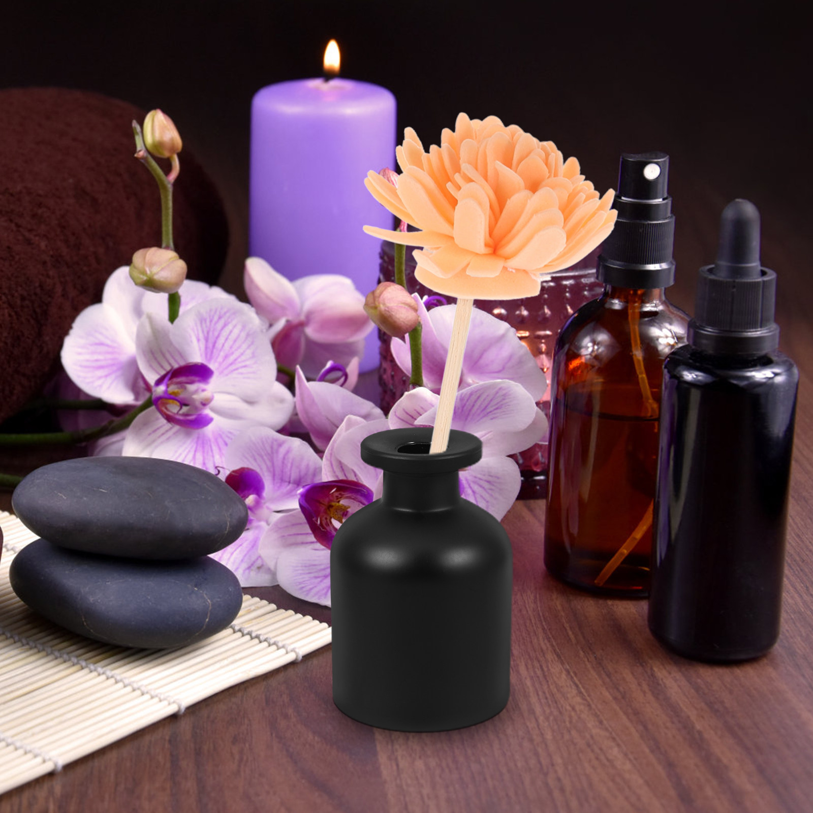 2Pcs 세련된 원통형 유리 디퓨저 병 100Ml 빈  - Home Fragrance Oil 리뷰 및 가격