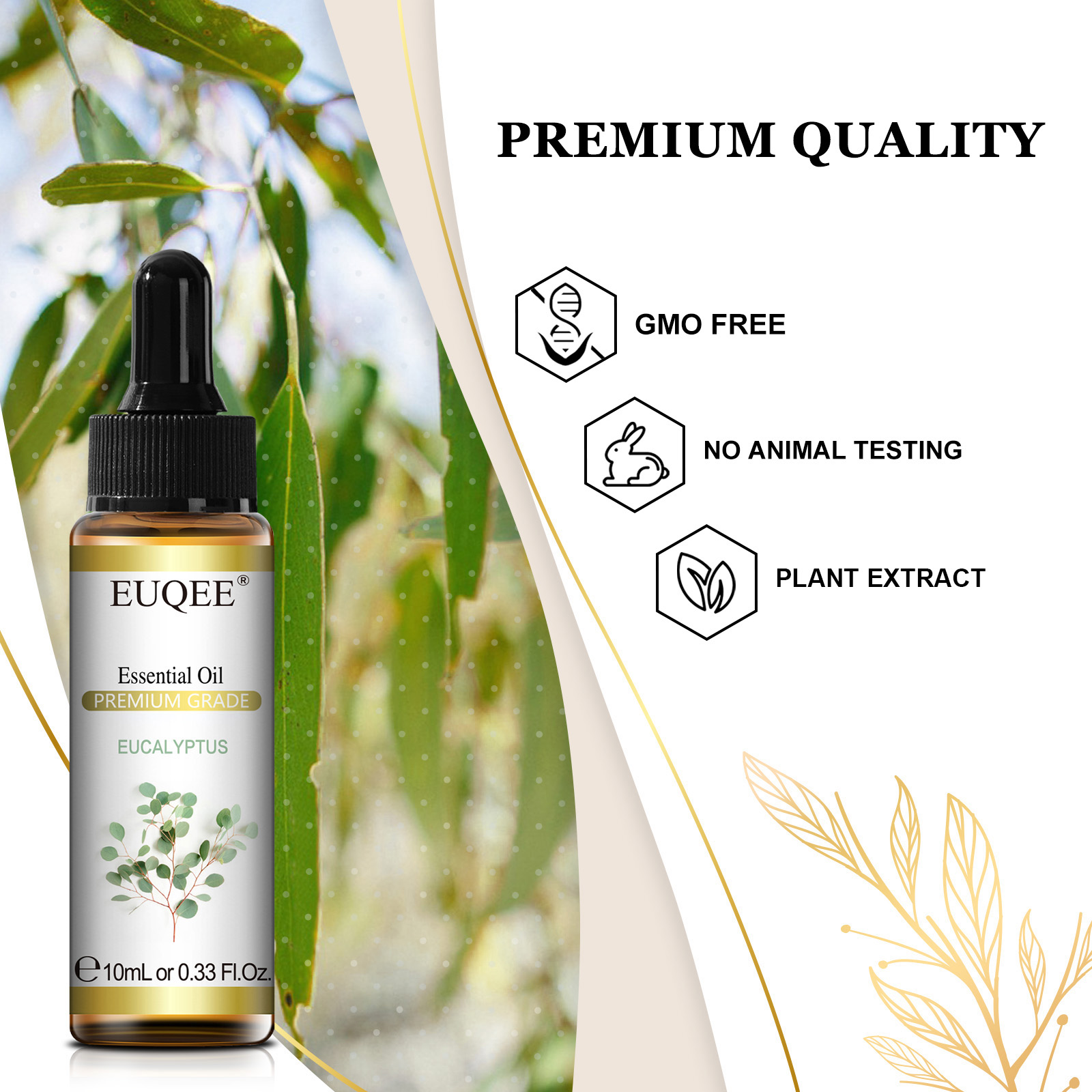 EUQEE 10ML 천연 에센셜 오일 유칼립투스 스피어 - Home Fragrance Eucalyptus 리뷰 및 가격